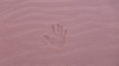 Sand nature deserts mankind handprint