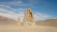 Sand nature rock hands skies artwork deserts