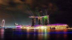 Sand night lights bay Singapore cities marina cityscapes