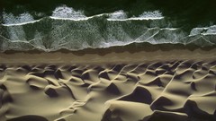 Sand ocean coast The Pacific aerial peru southern