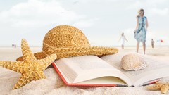 Sand Sea nature summer hats shells Beaches