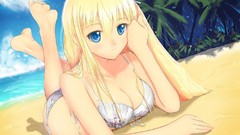 Sand Sea Trees clouds summer Butterflies palm trees Beaches 