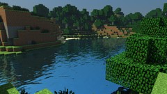 Sand Trees water dirt minecraft forests cinema 4d tapeta