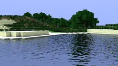 Sand Trees water game dirt minecraft forests cinema 4d tapeta