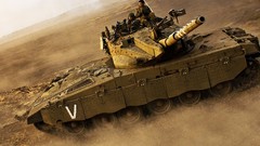 Sand War dust Army fight soldiers armor military tracks israel 