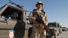 Sand War Guns dust fight soldiers jeep military roads croatia 