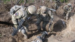 Sand War Guns England dust fight soldiers Britain United 