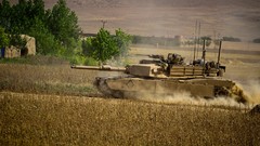 Sand War Guns track dust Army fight armor military Armored USA 