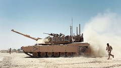 Sand War Guns track dust Army fight soldiers armor military 
