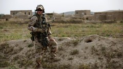 Sand War soldiers military patrol infantry NATO Afghanistan 