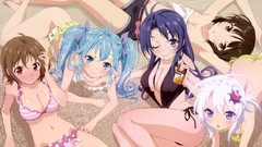 Sand white hair red eyes blue hair anime girls blue eyes 
