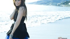 Sand woman artist Celebrity Beaches ashley tisdale brunettes