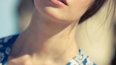 Sand woman outdoors models photo shoot black hair Michael 