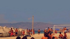 Sand woman volleyball bikini