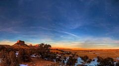 Sand yellow snow blue sky patterns canyon bushes deserts