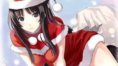 Santa outfit black hair