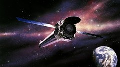 Satellite Earth outer space artwork