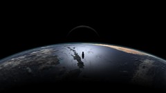 Satellite planets outer space