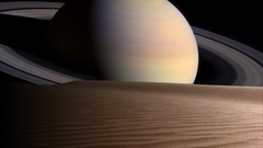 Saturn over Mars dunes