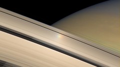 Saturn rainbows outer space