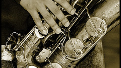 Saxophone hand fingers Music
