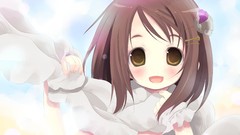 Scarfs blush anime girls brown eyes