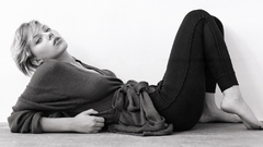 Scarlett Johansson Actress grayscale