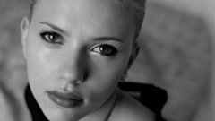 Scarlett Johansson Actress grayscale