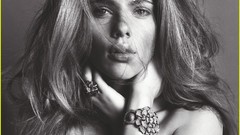 Scarlett Johansson Actress grayscale