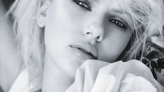 Scarlett Johansson Actress grayscale