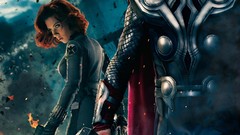Scarlett Johansson chris hemsworth thor Black Widow artwork 