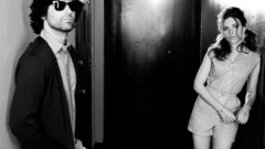 Scarlett Johansson grayscale monochrome