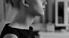 Scarlett Johansson grayscale monochrome
