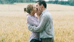 Scarlett Johansson rain kissing