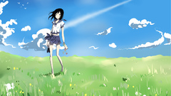 School girl field Don