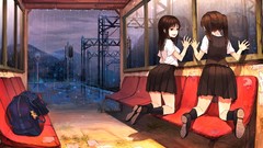 School uniforms anime girls