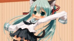 School uniforms hatsune miku vocaloid animal ears