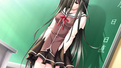 School uniforms schoolgirls classroom