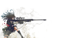 School uniforms sniper rifles