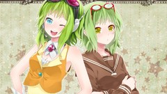 School uniforms vocaloid bare shoulders multiple persona 