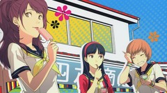 Schoolgirls anime girls brunettes short hair amagi yukiko 