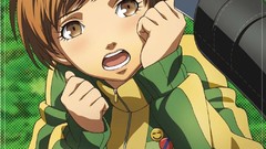 Schoolgirls anime girls brunettes short hair persona 4 satonaka 