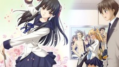 Schoolgirls anime girls school uniforms