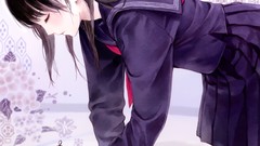 Schoolgirls anime girls school uniforms kishida mel original 