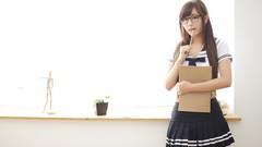 Schoolgirls asians brunettes school uniforms models Korean 