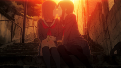Schoolgirls lesbians yuri anime