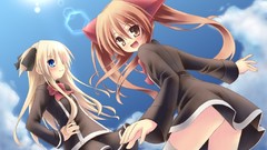 Schoolgirls Ribbons green eyes