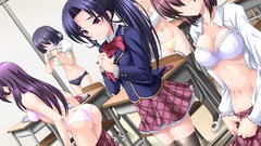 Schoolgirls school lingerie bra underwear panties hentai 