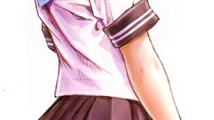 Schoolgirls Simple Background pink