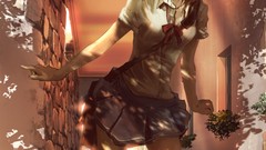 Schoolgirls skirts anime girls school uniforms